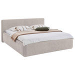 POLSTERBETT 180/200 cm,  in Creme, Bettkasten, Lattenroste,  - Birkefarben/Buchefarben, Design, Holz/Textil (180/200cm) - Xora