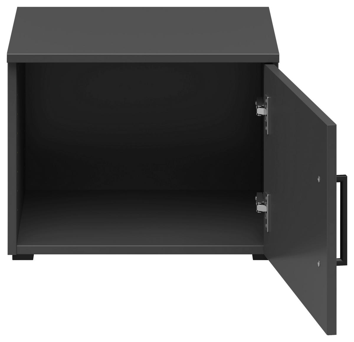 AUFSATZSCHRANK 45/35/40 cm   - Schwarz/Graphitfarben, Modern, Holzwerkstoff/Kunststoff (45/35/40cm) - Carryhome