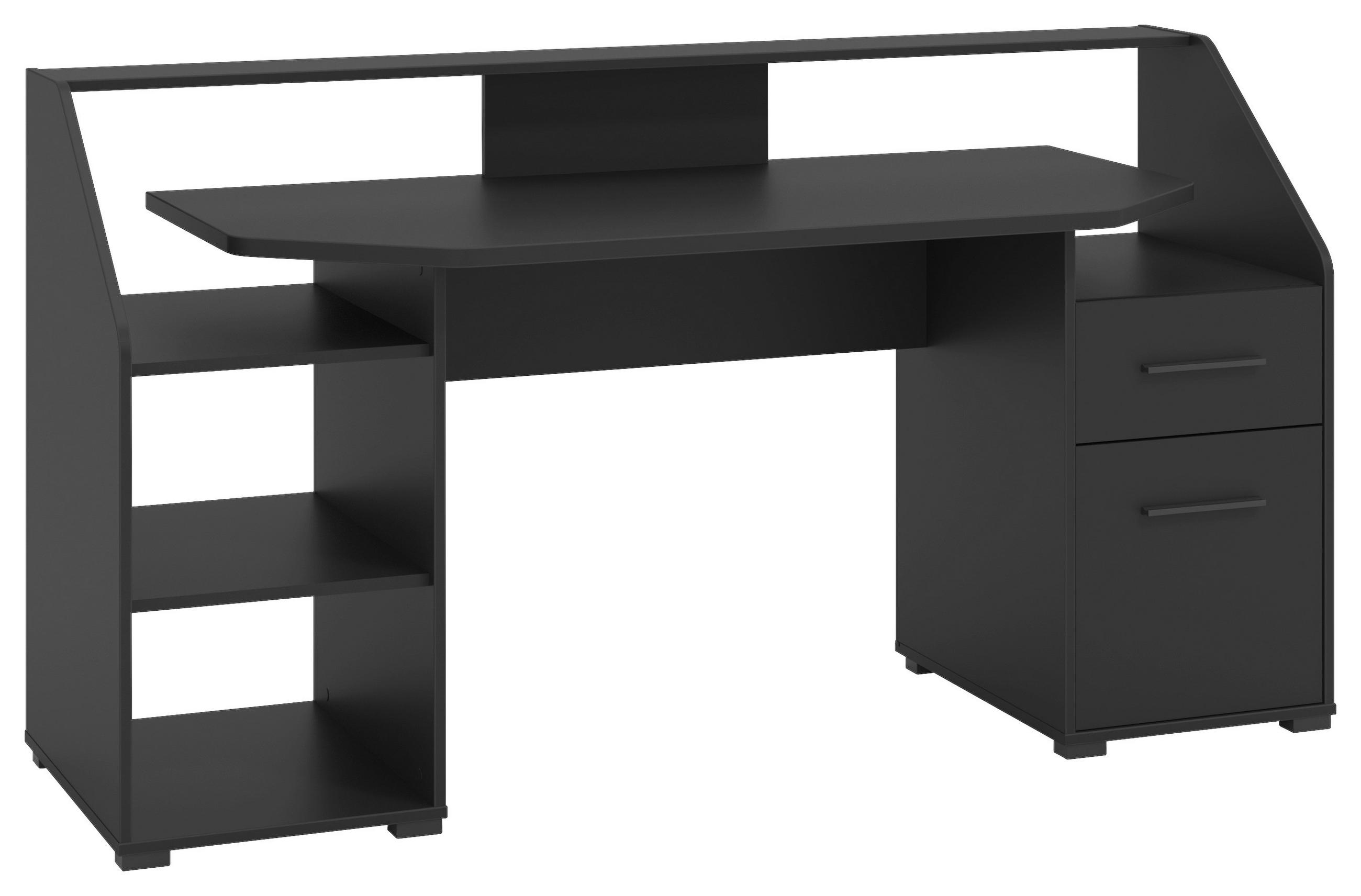 ÍRÓASZTAL 170/92,5/65 cm  - fekete, Basics, faalapú anyag (170/92,5/65cm) - Xora