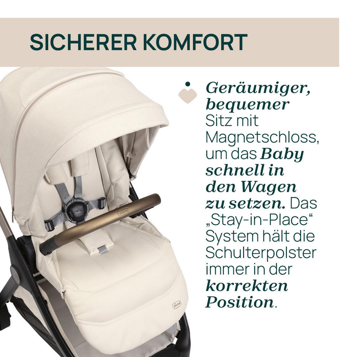 KINDERWAGEN  Bellagio  Amber Glow  - Beige, Basics, Textil/Metall (55/82/97-106cm) - Chicco