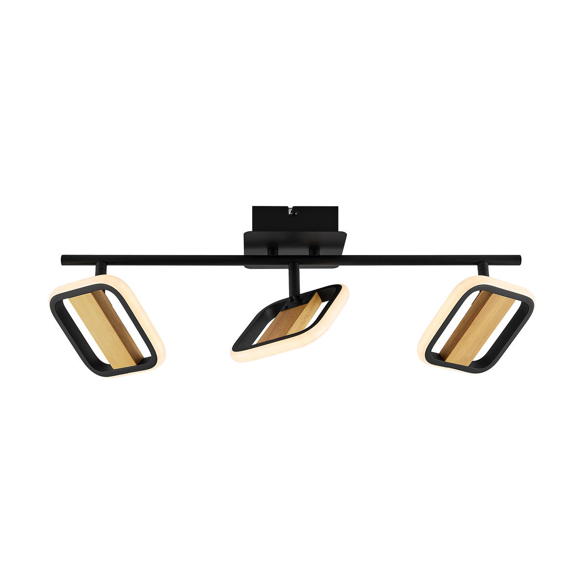 LED-STRAHLER Miriam 55/13,5/12 cm   - Eschefarben/Schwarz, Design, Holz/Kunststoff (55/13,5/12cm) - Novel