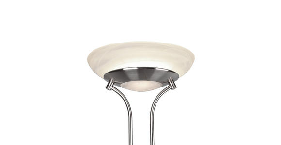 LED-DECKENFLUTER 32,5/180 cm - Alabasterfarben/Nickelfarben, Basics, Glas/Metall (32,5/180cm) - Novel