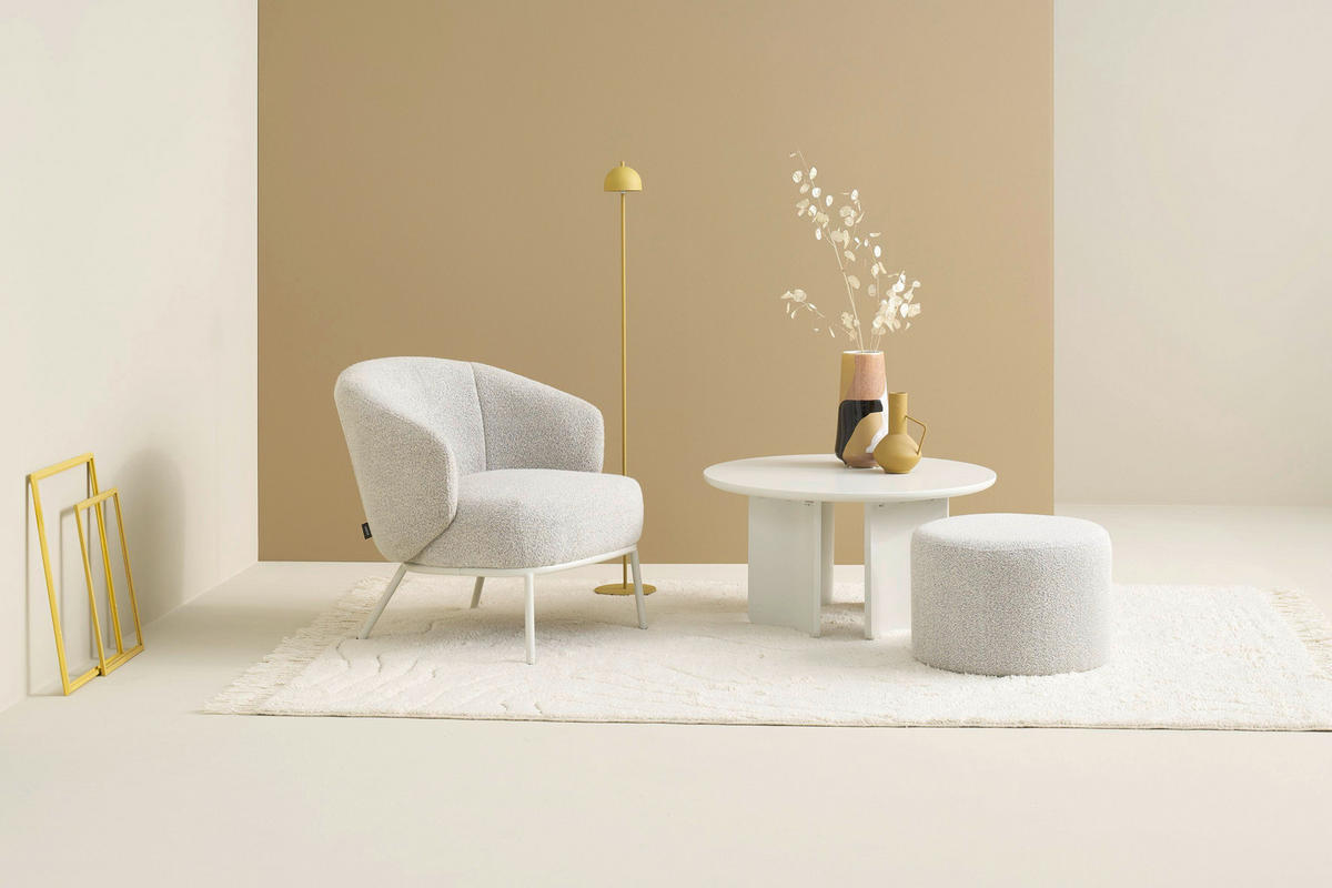 COUCHTISCH 80/80/41 cm MOLDE rund Seidengrau einfacher Aufbau, 2 in 1 Gestell  - Seidengrau, MODERN, Holzwerkstoff (80/80/41cm) - Schöner Wohnen