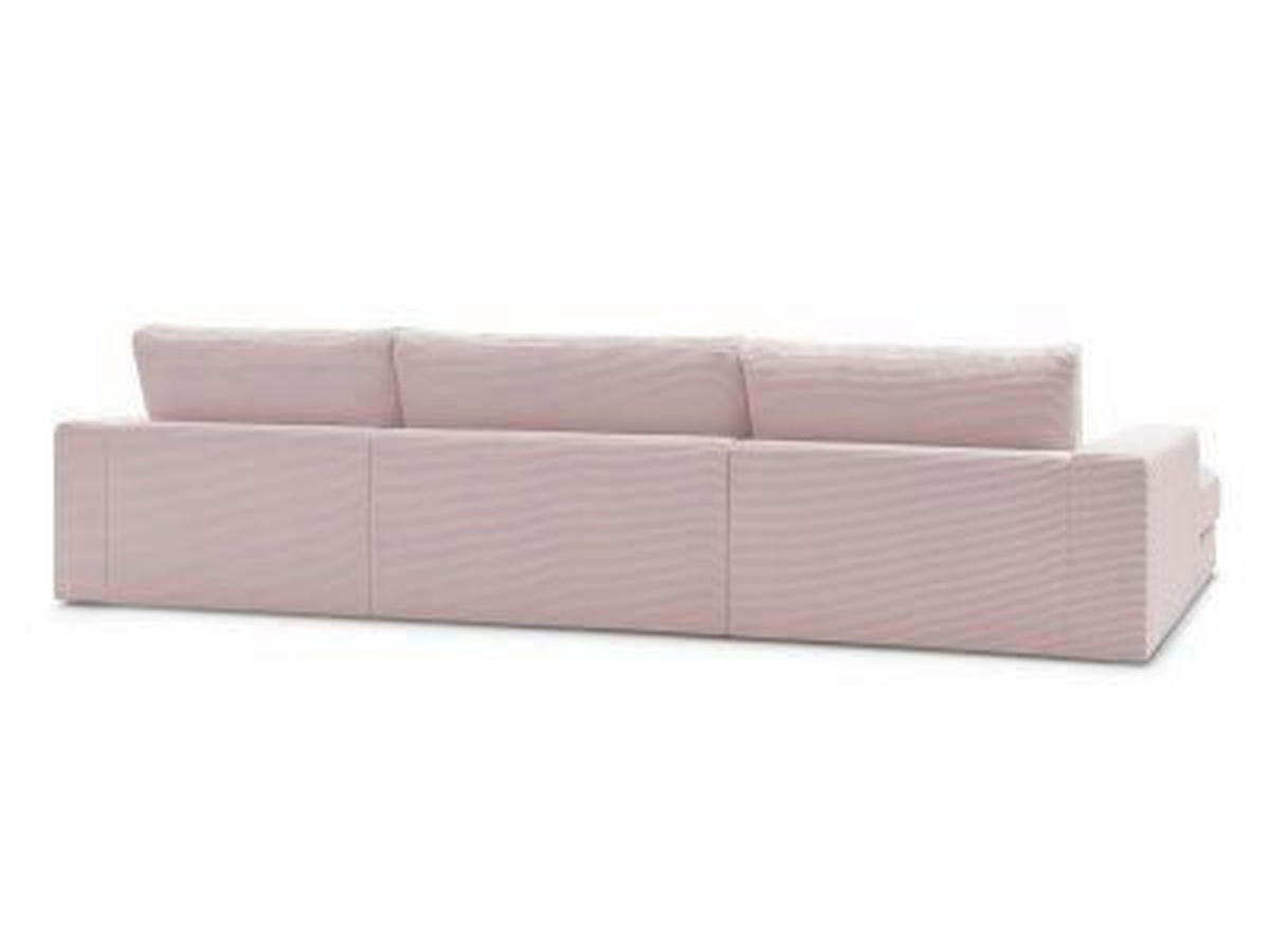 WOHNLANDSCHAFT LEONARD Lila Cord  - Lila/Schwarz, MODERN, Kunststoff/Textil (159/349/159cm)