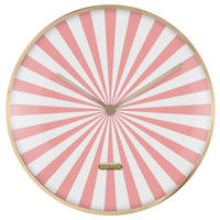 WANDUHR 40/40/1 cm   - Pink/Weiß, Basics, Metall (40/40/1cm) - Karlsson