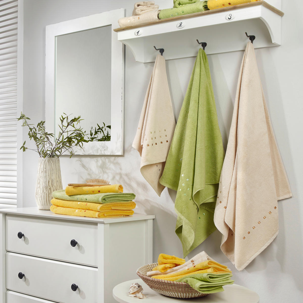 WASCHLAPPEN QUATTRO Beige  - Beige, KONVENTIONELL, Textil (16/22cm) - Esposa