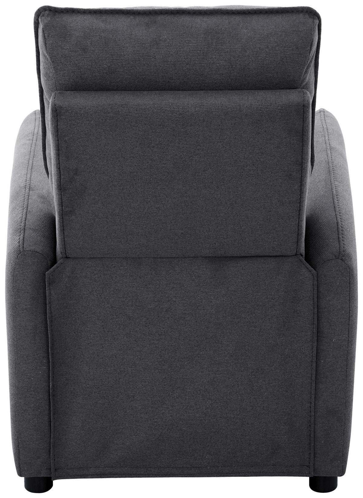 Fotoliu Pentru Televizor din lemn, metal, plastic, textil, gri închis - gri închis/negru, Konventionell, plastic/lemn (74/101/95cm) - Carryhome