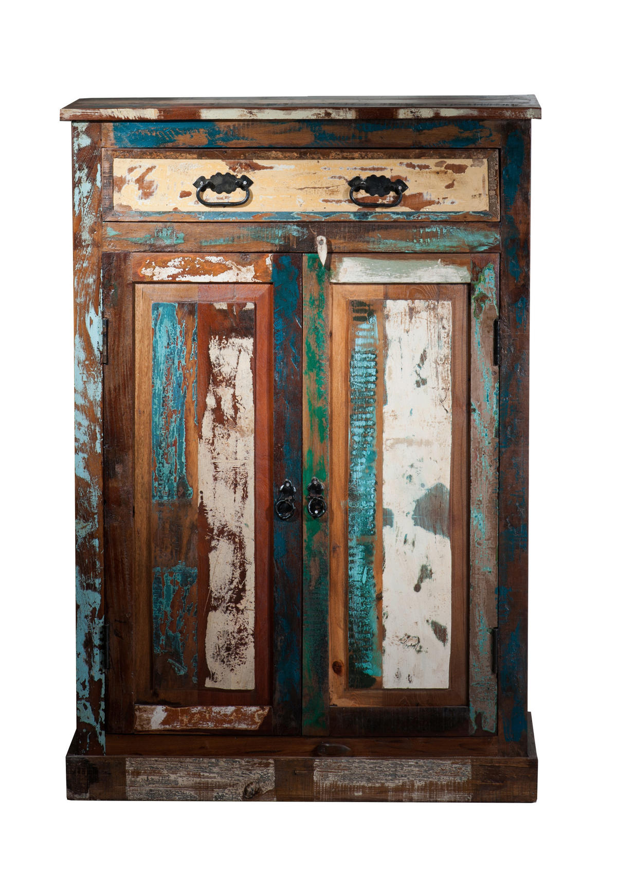 HIGHBOARD , 82/120/40 cm, 1 Schublade(n)  - Multicolor/Schwarz, Design, Holz/Metall (82/120/40cm) - MID.YOU
