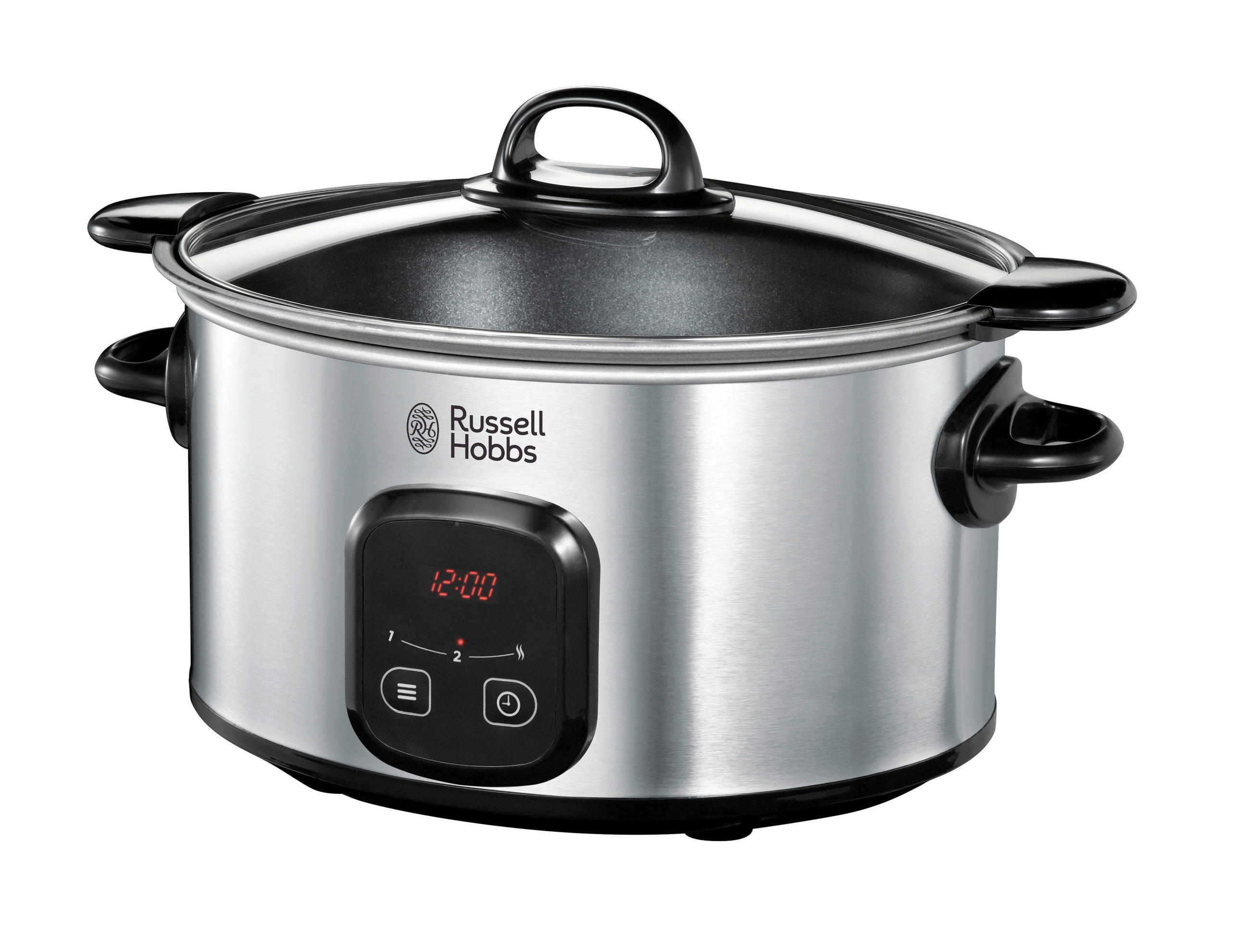 DAMPFGARER  - Silberfarben/Schwarz, Basics, Kunststoff/Metall (32/32,5/23,5cm) - Russell Hobbs