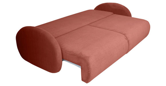 SCHLAFSOFA  mit Liegefunktion, Schlafen auf Sitzhöhe, Rücken echt Chenille Altrosa  - Schwarz/Altrosa, KONVENTIONELL, Kunststoff/Textil (222/90/100cm) - Carryhome