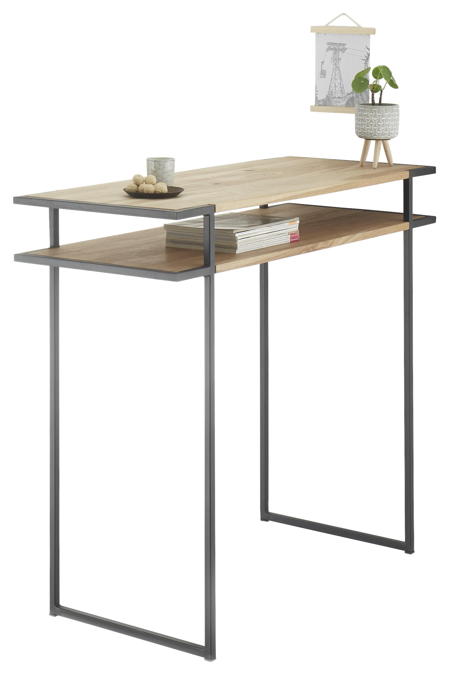 Bartisch in Holz, Metall 120/50/105 cm