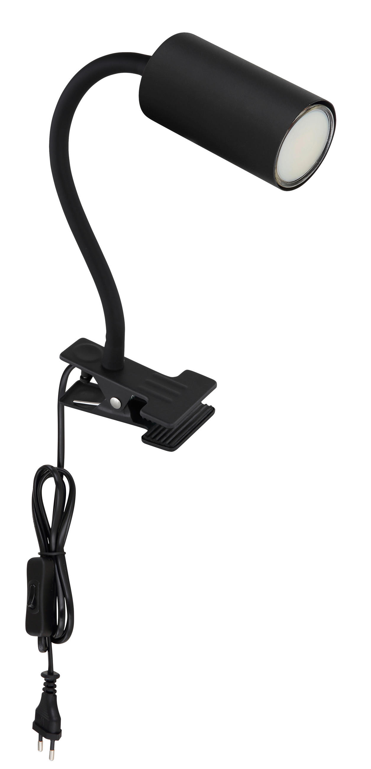 KLEMMLEUCHTE 10/5,5/41,5 cm   - Schwarz, Basics, Kunststoff/Metall (10/5,5/41,5cm) - Globo