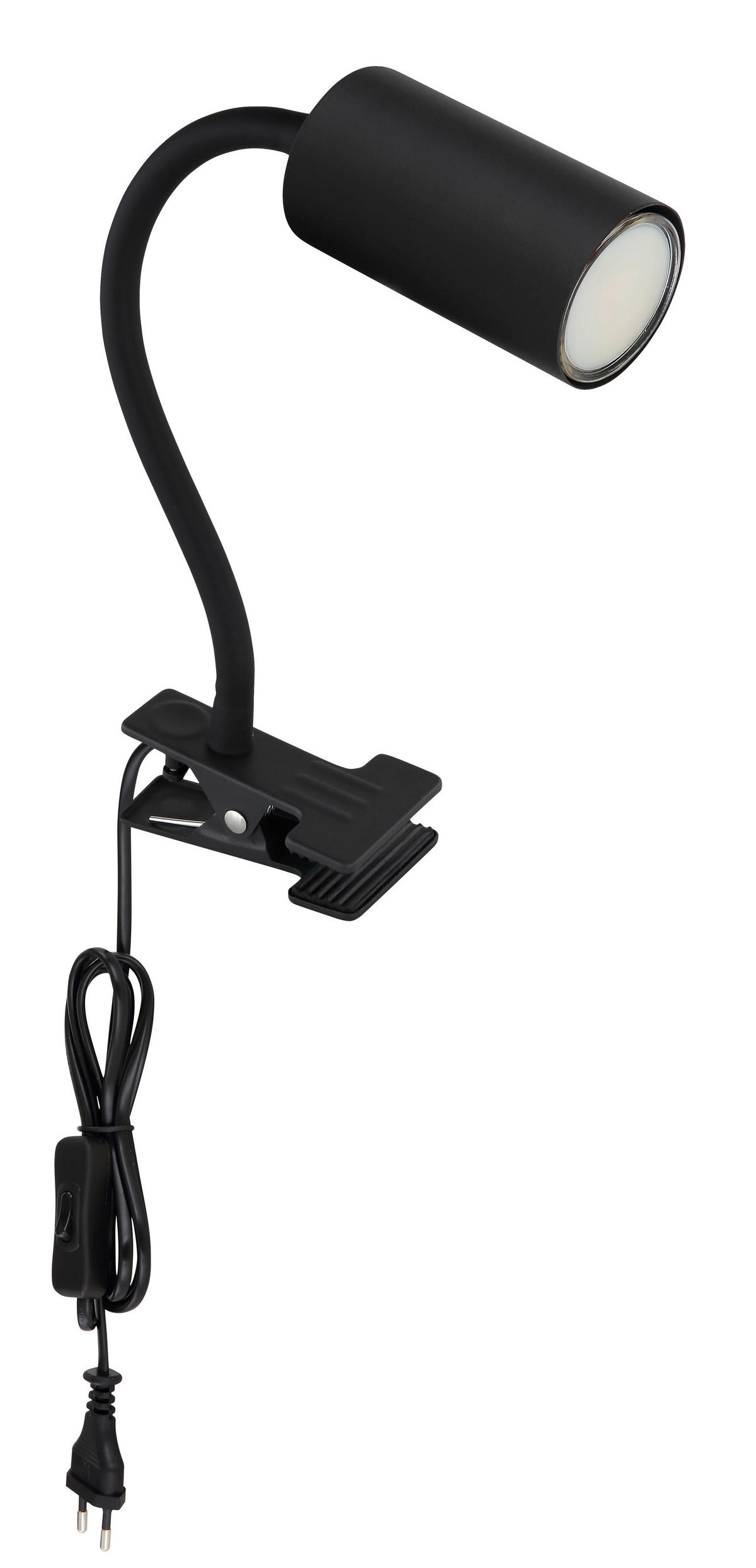 KLEMMLEUCHTE - Schwarz, Basics, Kunststoff/Metall (10/5,5/41,5cm) - Globo