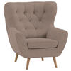 OHRENSESSEL in Cord Braun  - Eichefarben/Braun, Design, Holz/Textil (87/101/95cm) - Stylife