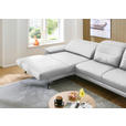 ECKSOFA in Echtleder Weiß  - Schwarz/Weiß, Design, Leder/Metall (193/332cm) - Dieter Knoll