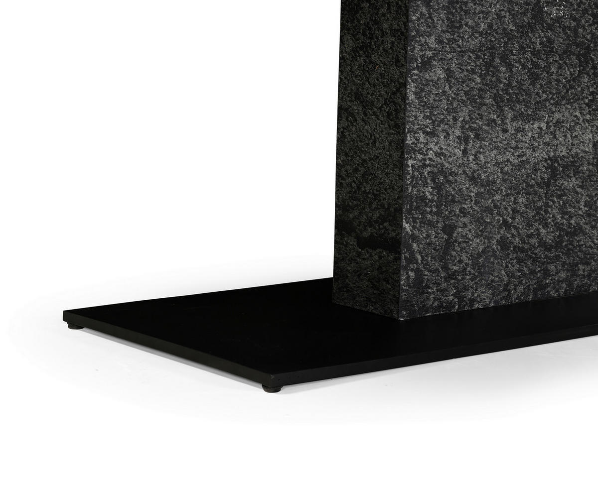 ESSTISCH in Holz, Metall, Stein 200/100/76 cm  - Schieferfarben/Schwarz, Design, Holz/Stein (200/100/76cm) - Landscape