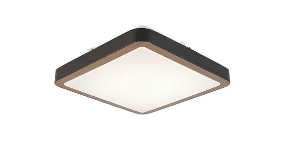 LED-DECKENLEUCHTE 37/37/8 cm - Schwarz/Weiß, Basics, Kunststoff/Metall (37/37/8cm) - Novel