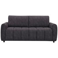 SCHLAFSOFA Leinenoptik Dunkelgrau  - Dunkelgrau/Schwarz, Design, Kunststoff/Textil (198/91/100cm) - Carryhome