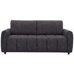 SCHLAFSOFA Leinenoptik Dunkelgrau  - Dunkelgrau/Schwarz, Design, Kunststoff/Textil (198/91/100cm) - Carryhome