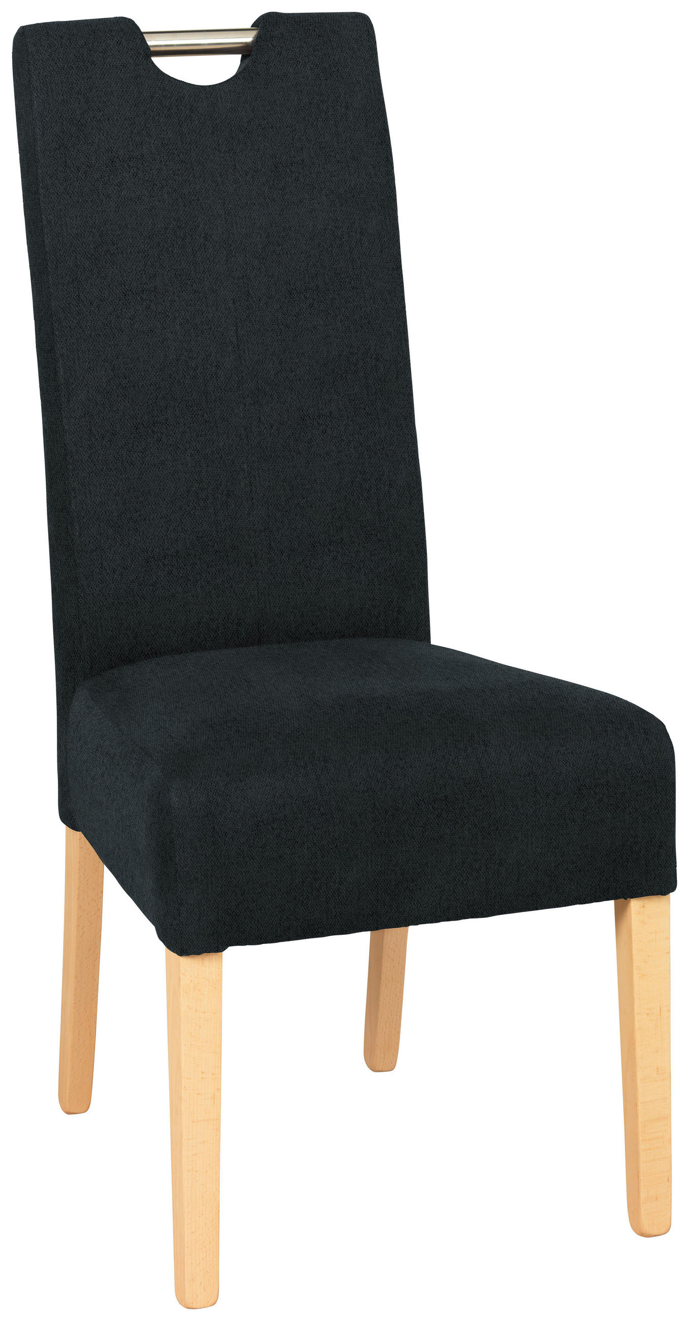 STUHL in Holz, Metall, Textil Schwarz, Buchefarben  - Buchefarben/Schwarz, Natur, Holz/Textil (47/103/60cm) - Cantus