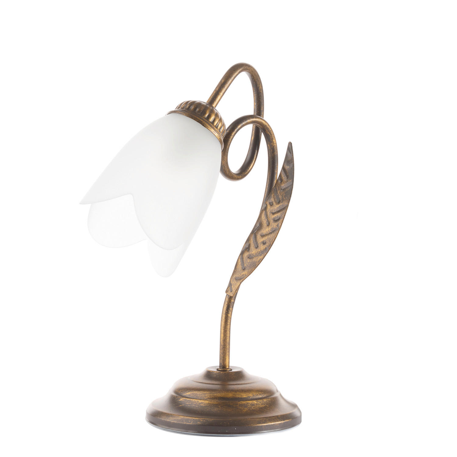 TISCHLEUCHTE 23/33 cm   - Bronzefarben, KONVENTIONELL, Glas/Metall (23/33cm)