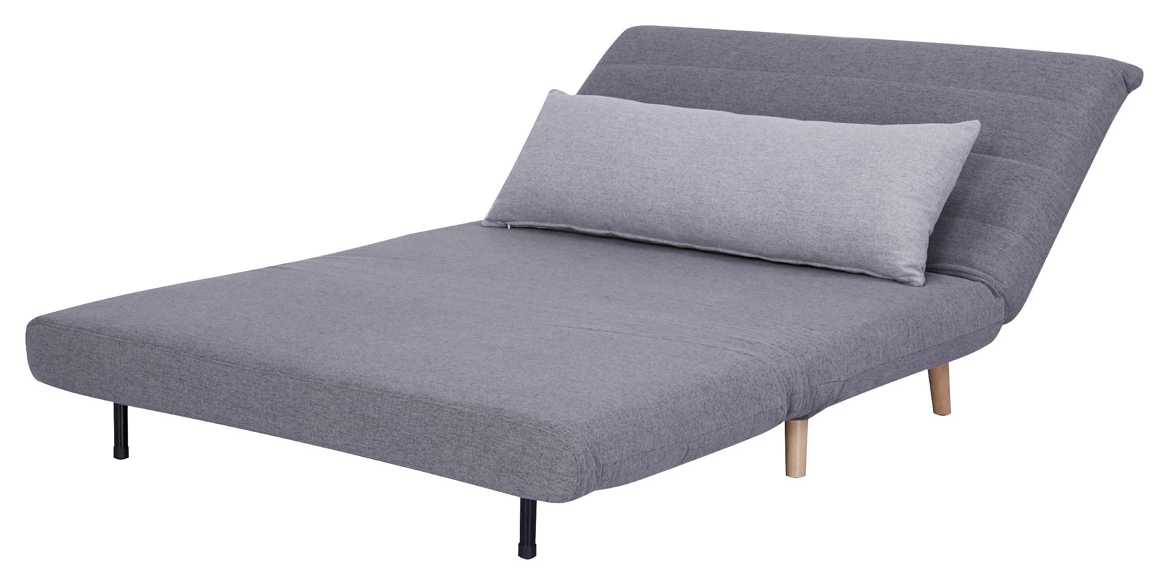 SCHLAFSOFA Webstoff Dunkelgrau  - Dunkelgrau/Hellgrau, MODERN, Holz/Kunststoff (125/84/91cm) - Livetastic