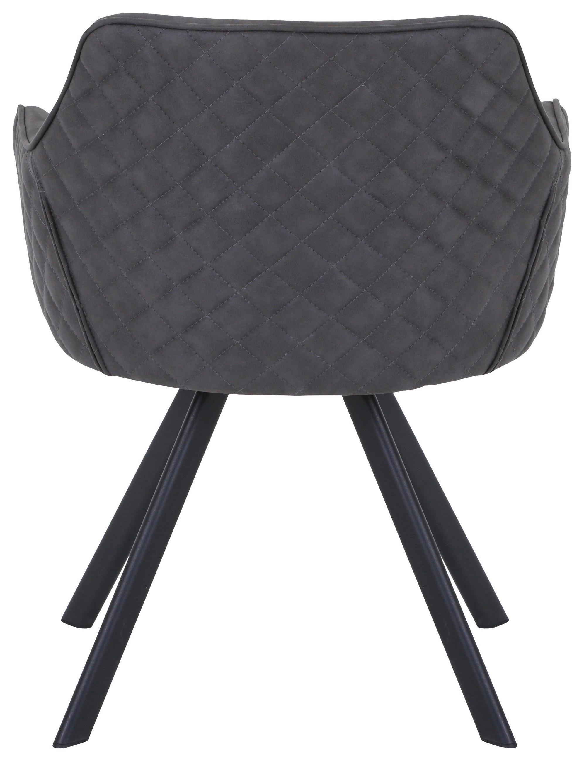 ŽIDLE S PODRUČKAMI, železo, mikrovlákno, černá, šedavě hnědá - černá/šedavě hnědá, Design, kov/textil (59/80/60cm) - Hom`in
