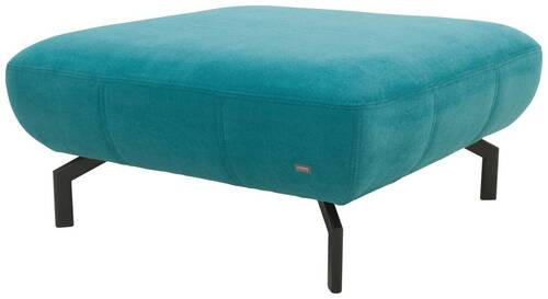 HOCKER in Textil Türkis - Türkis/Schwarz, Design, Textil/Metall (83/44/83cm) - LOOKS by W.Joop