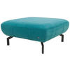 HOCKER Webstoff Türkis  - Türkis/Schwarz, Design, Textil/Metall (83/44/83cm) - LOOKS by W.Joop