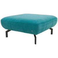 HOCKER Webstoff Türkis  - Türkis/Schwarz, Design, Textil/Metall (83/44/83cm) - LOOKS by W.Joop