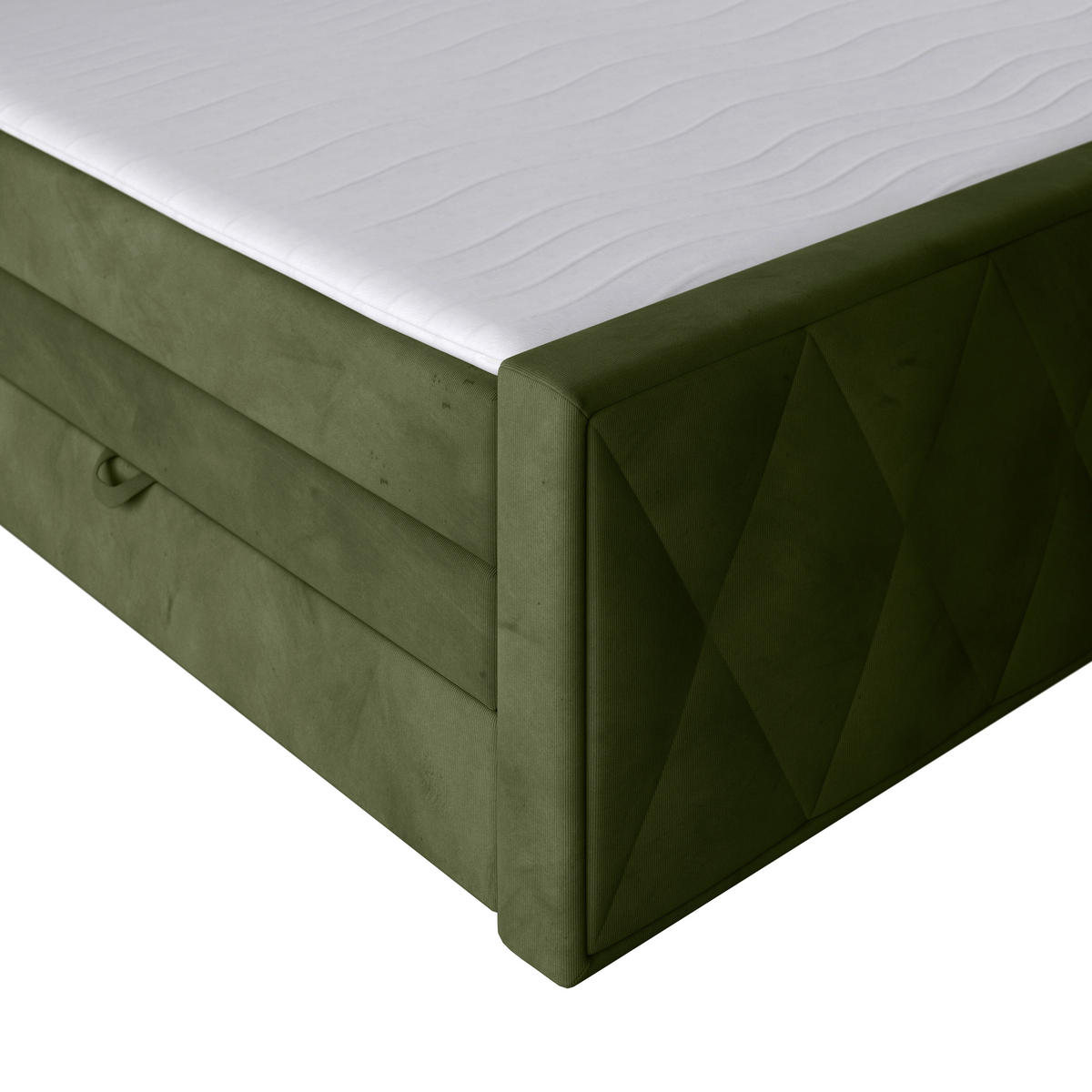 BOXSPRINGBETT 180/200 cm  in Grün  - Grün, Modern, Holz/Kunststoff (180/200cm) - MID.YOU