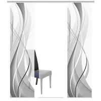 FLÄCHENVORHANG  3 Stück  halbtransparent  60/245 cm   - Grau, Design, Textil (60/245cm)