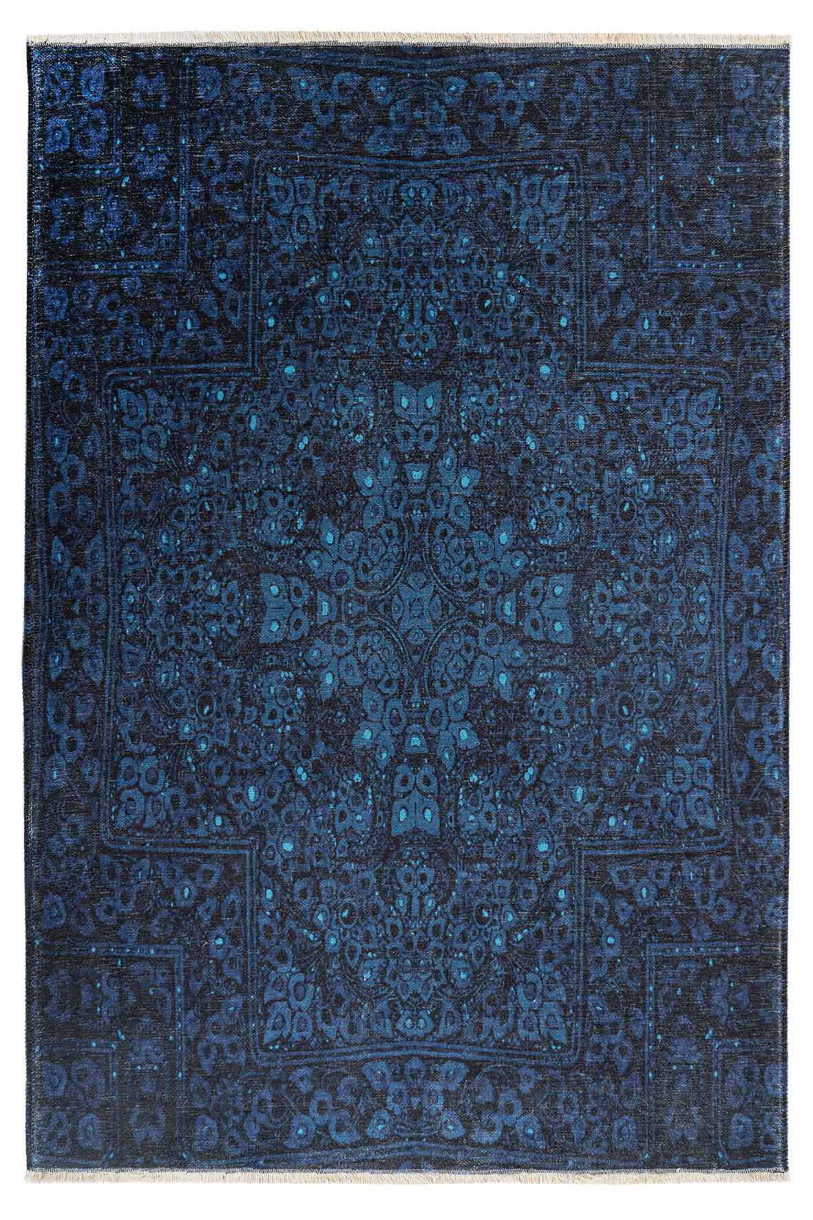 In- und Outdoorteppich 75/150 cm My Azteca  - Blau, KONVENTIONELL, Textil (75/150cm) - Novel