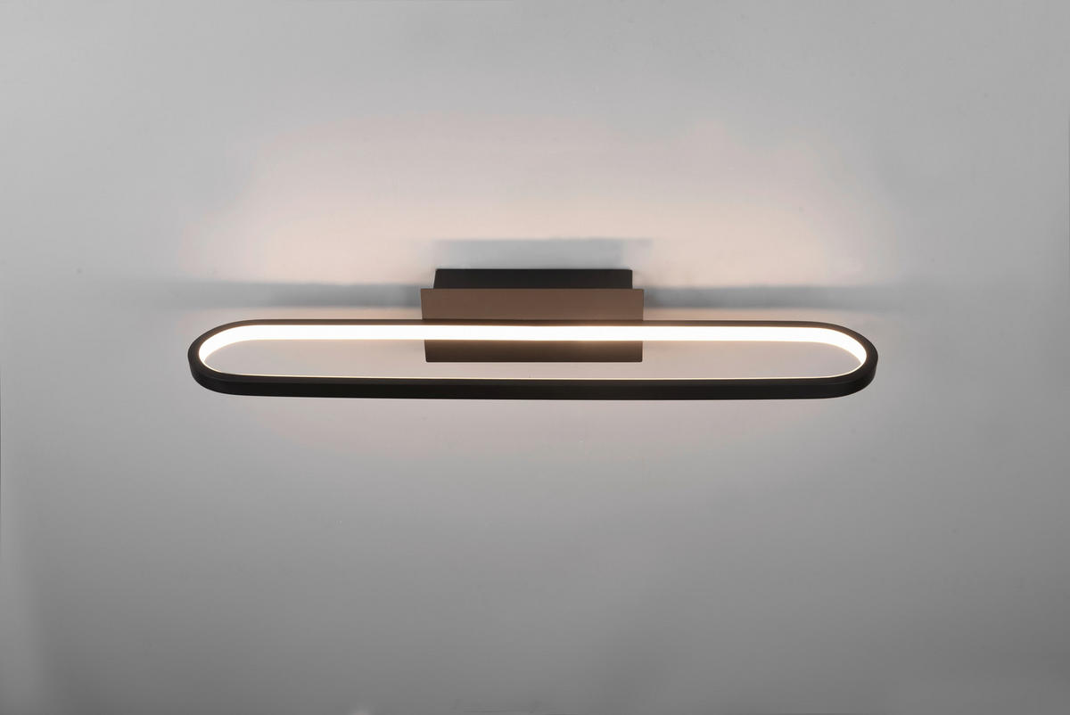 BADEZIMMER-WANDLEUCHTE Gianni 60/15/8 cm   - Schwarz, Basics, Metall (60/15/8cm) - Trio Leuchten