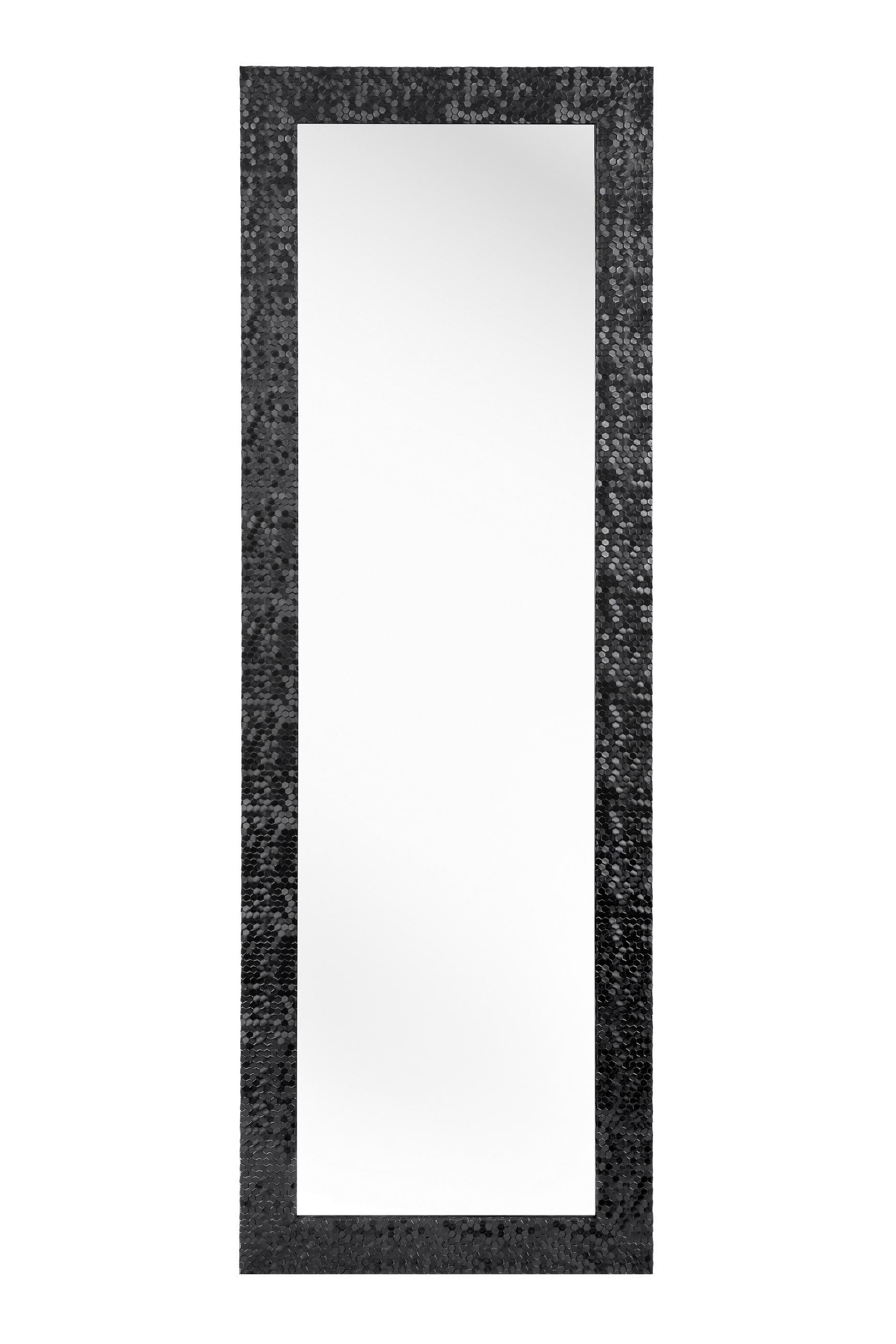 Carryhome Wandspiegel Schwarz 50x150x2 cm