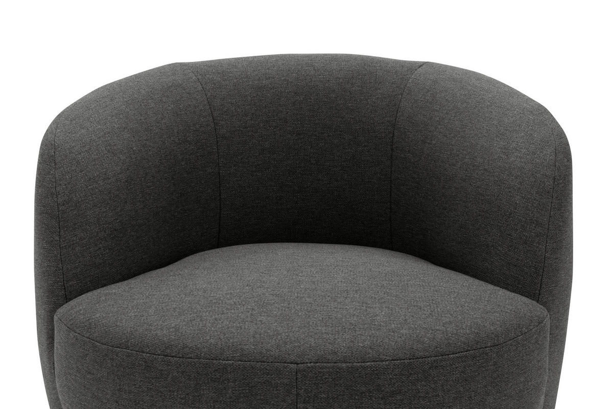 SESSEL Webstoff Grau    - Schwarz/Grau, Design, Textil/Metall (72/74/76cm) - MID.YOU