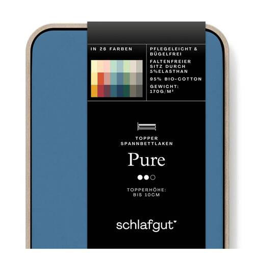 TOPPER-SPANNLEINTUCH 180-200/200-220 cm Jersey  - Blau, Basics, Textil (180-200/200-220cm) - Schlafgut