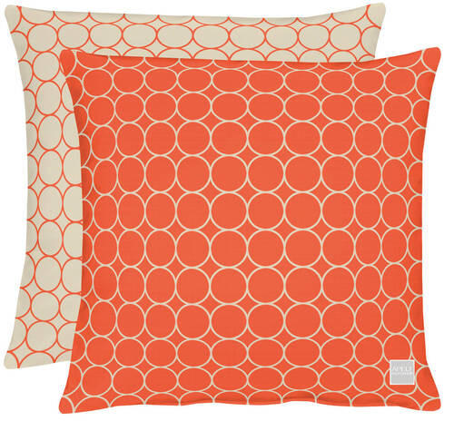 OUTDOOR-KISSENHÜLLE Outdoor 46/46 cm  - Koralle/Hellgrau, Basics, Textil (46/46cm) - Ambia Garden