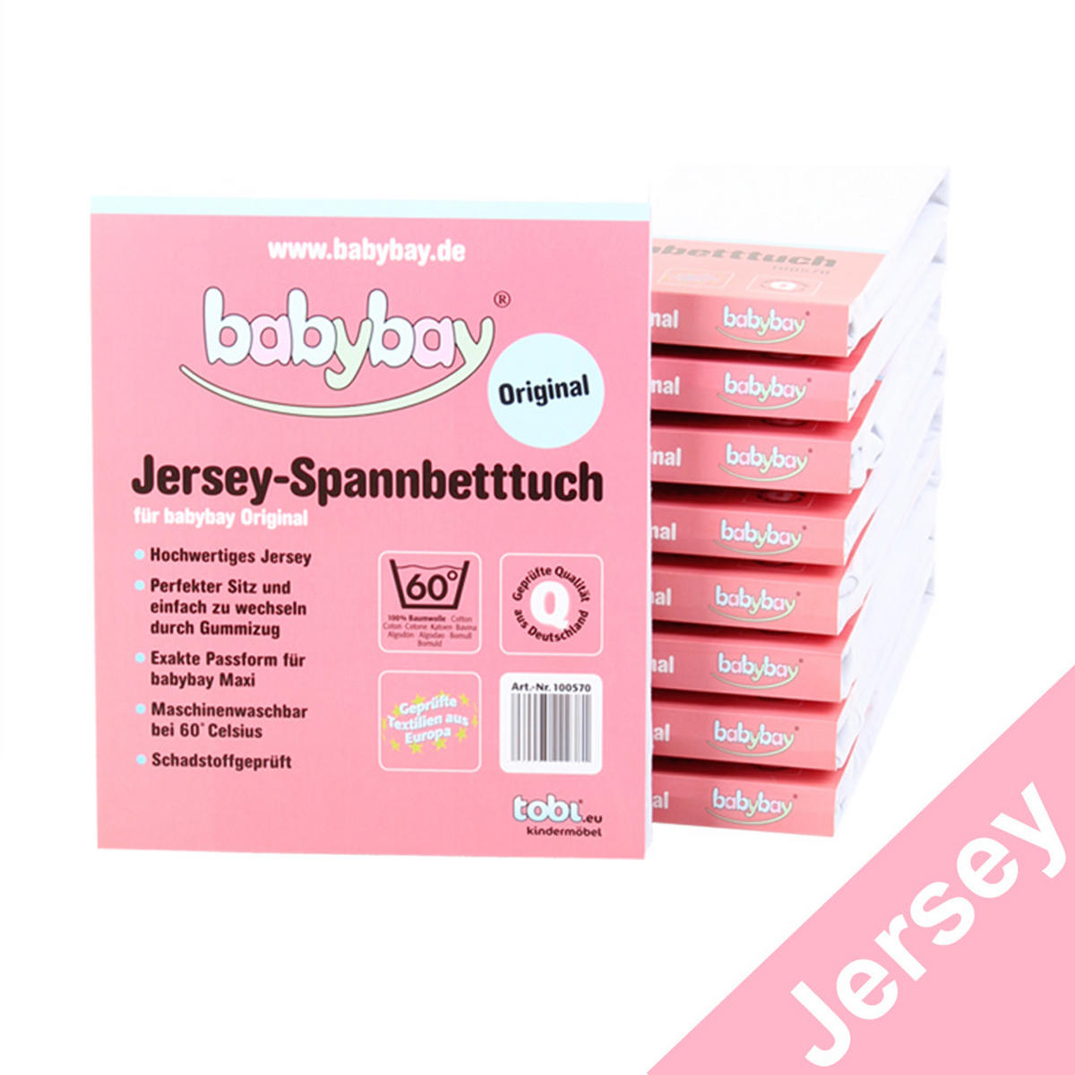 KINDERSPANNBETTTUCH 81/43 cm   - Weiß, Basics, Textil (81/43cm) - Babybay