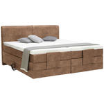 BOXSPRINGBETT 160/200 cm  in Braun  - Schwarz/Braun, Design, Kunststoff/Textil (160/200cm) - Hom`in