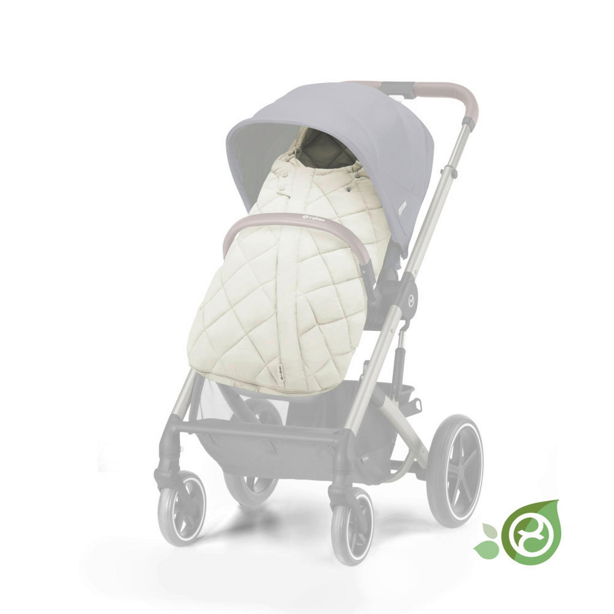 FUßSACK Snogga 2  - Beige, Basics, Textil (90/50cm) - cybex GOLD