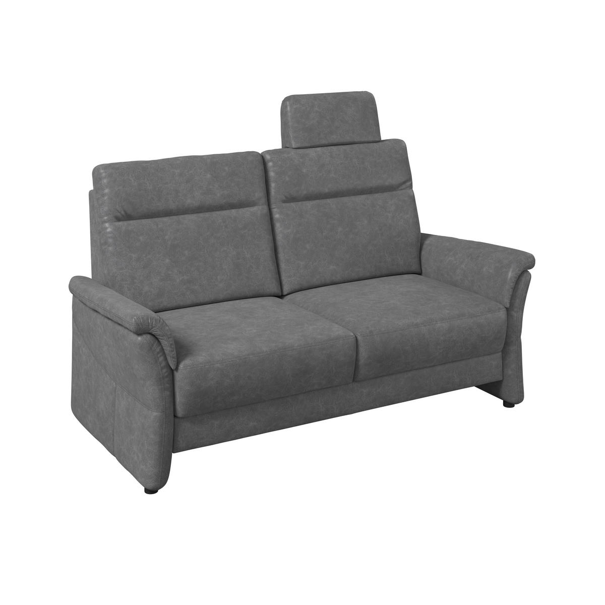 2,5-SITZER Mikrofaser Dunkelgrau  - Dunkelgrau/Schwarz, KONVENTIONELL, Kunststoff/Textil (170/99/91cm) - Elegando