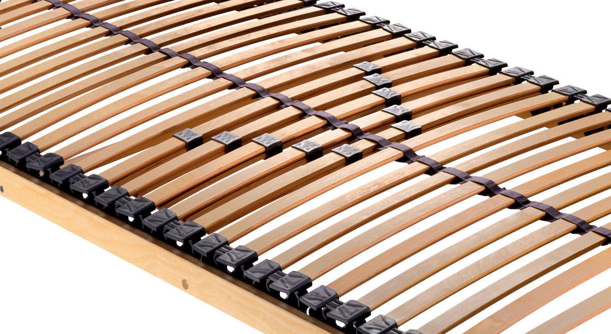 LATTENROSTSET 200/200 cm  - Birkefarben/Buchefarben, Basics, Holz/Kunststoff (200/200cm) - Sleeptex
