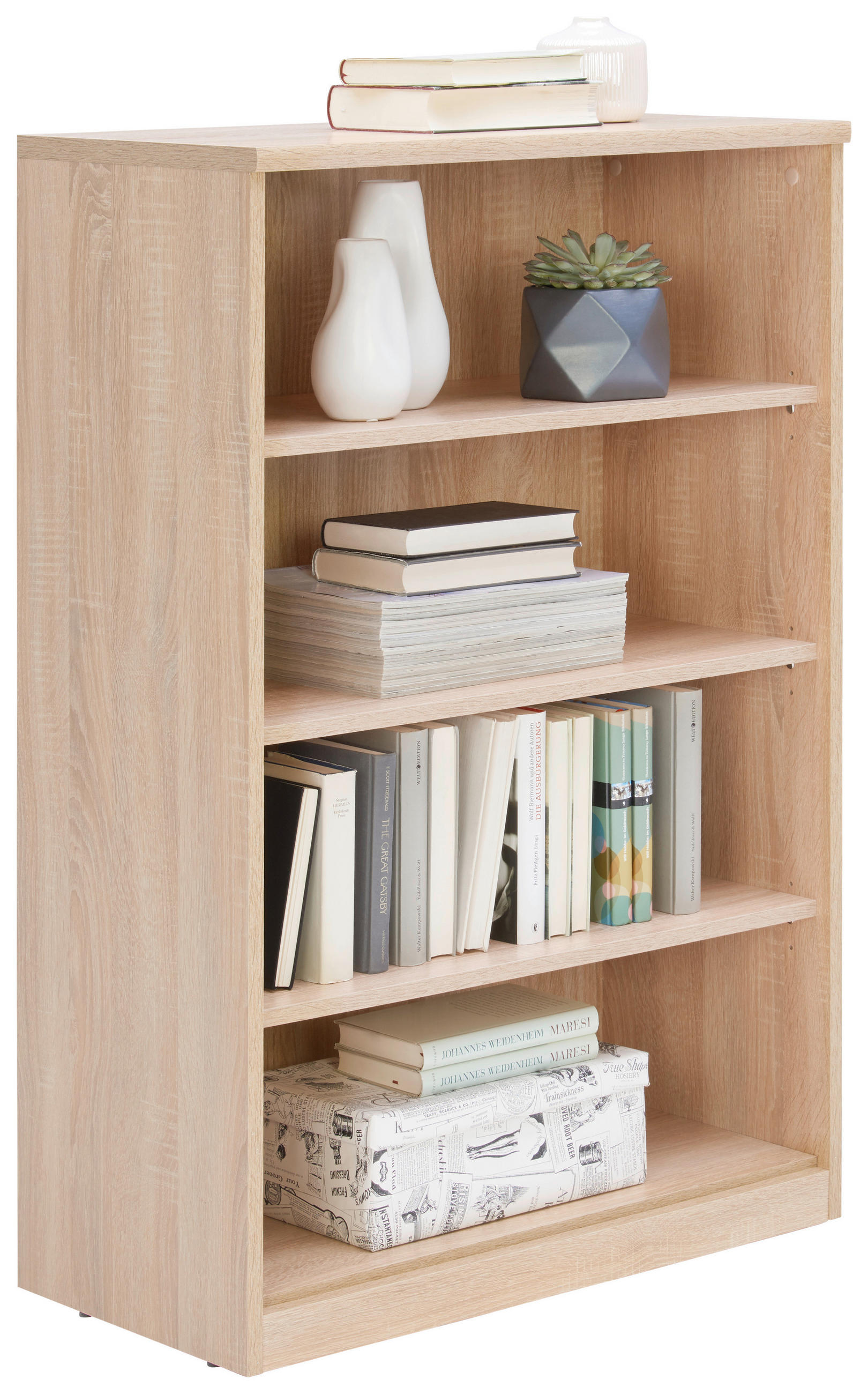 HYLLA i 72/110/36 cm Sonoma ek - Sonoma ek/svart, Klassisk, trämaterial (72/110/36cm) - Best Price