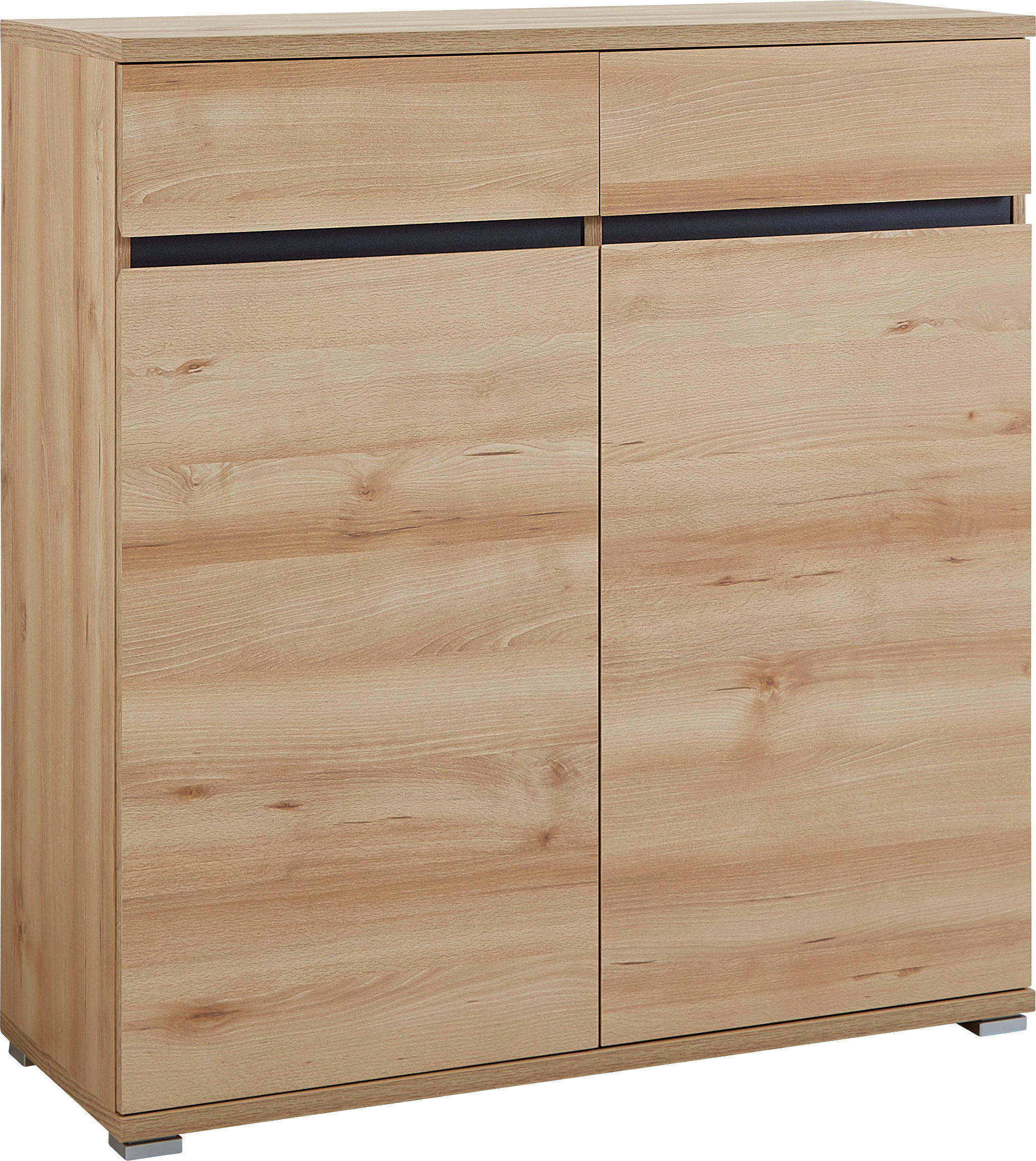 SCHUHSCHRANK Anthrazit, Buchefarben  - Anthrazit/Buchefarben, Basics, Holzwerkstoff (96/103/40cm) - Carryhome