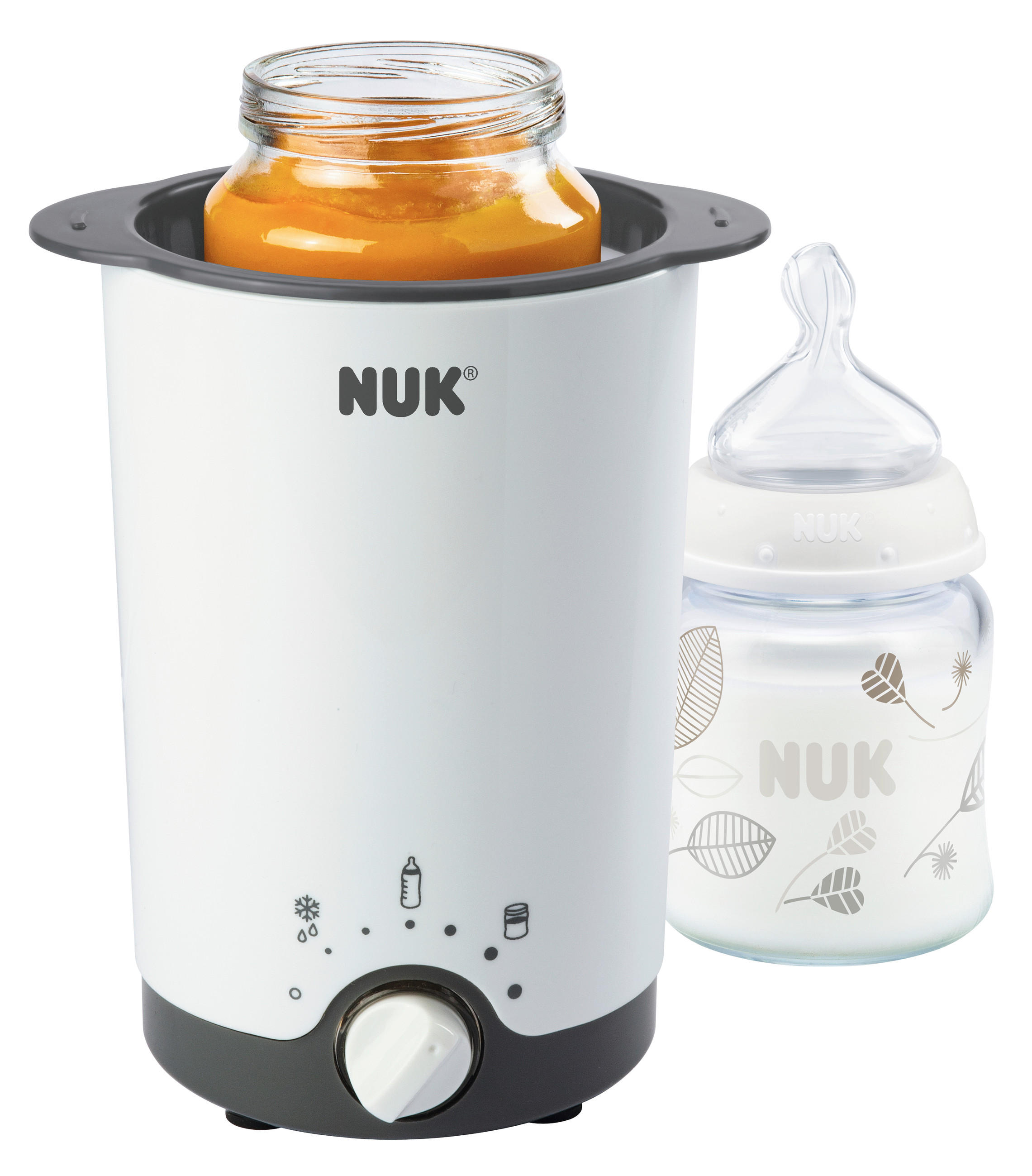 BABYKOSTWÄRMER  - Schwarz/Weiß, Basics, Kunststoff (11,1/11,3/15,4cm) - NUK