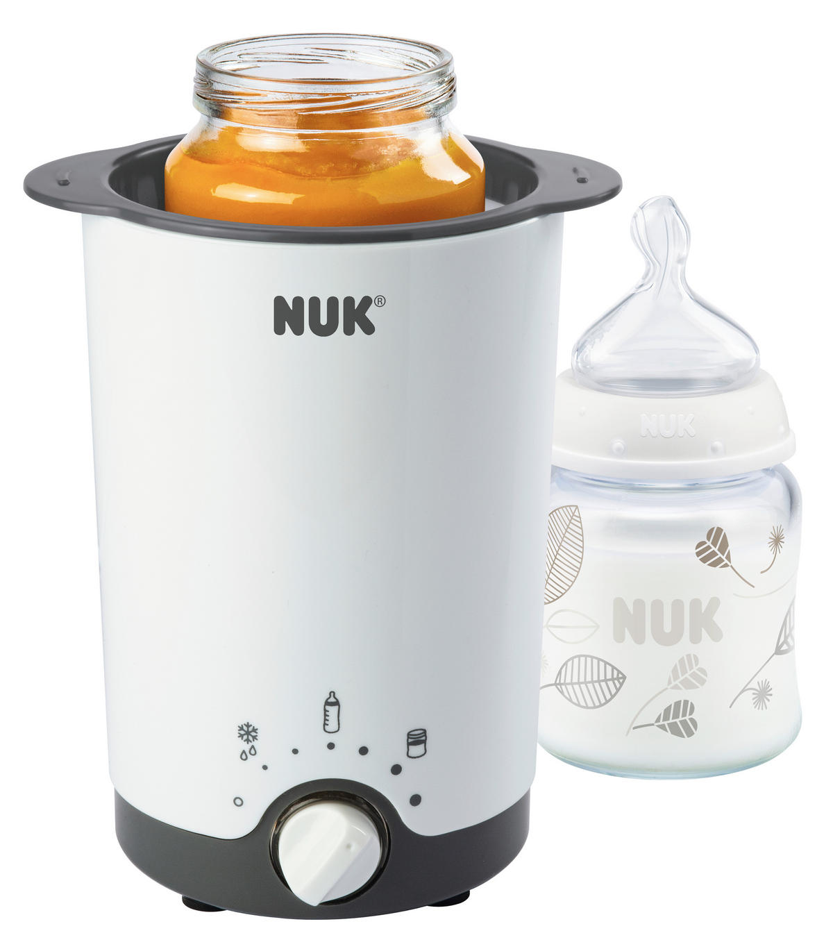 BABYKOSTWÄRMER  - Schwarz/Weiß, Basics, Kunststoff (11,1/11,3/15,4cm) - NUK