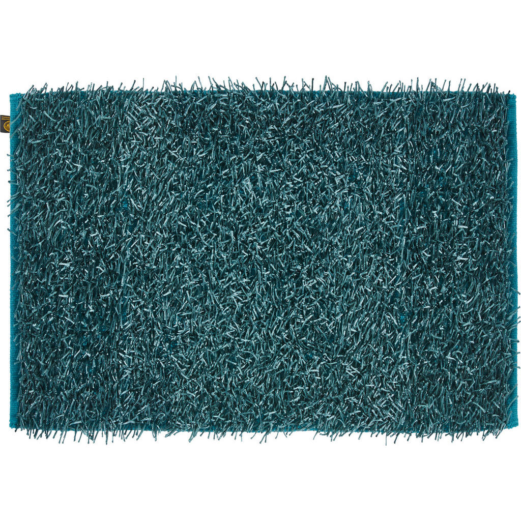 Thumbnail - Esposa Badteppich Shaggy, Petrol, Textil, Uni, rechteckig, 50x70 cm, Oeko-Tex® Standard 100, für Fußbodenheizung geeigne...