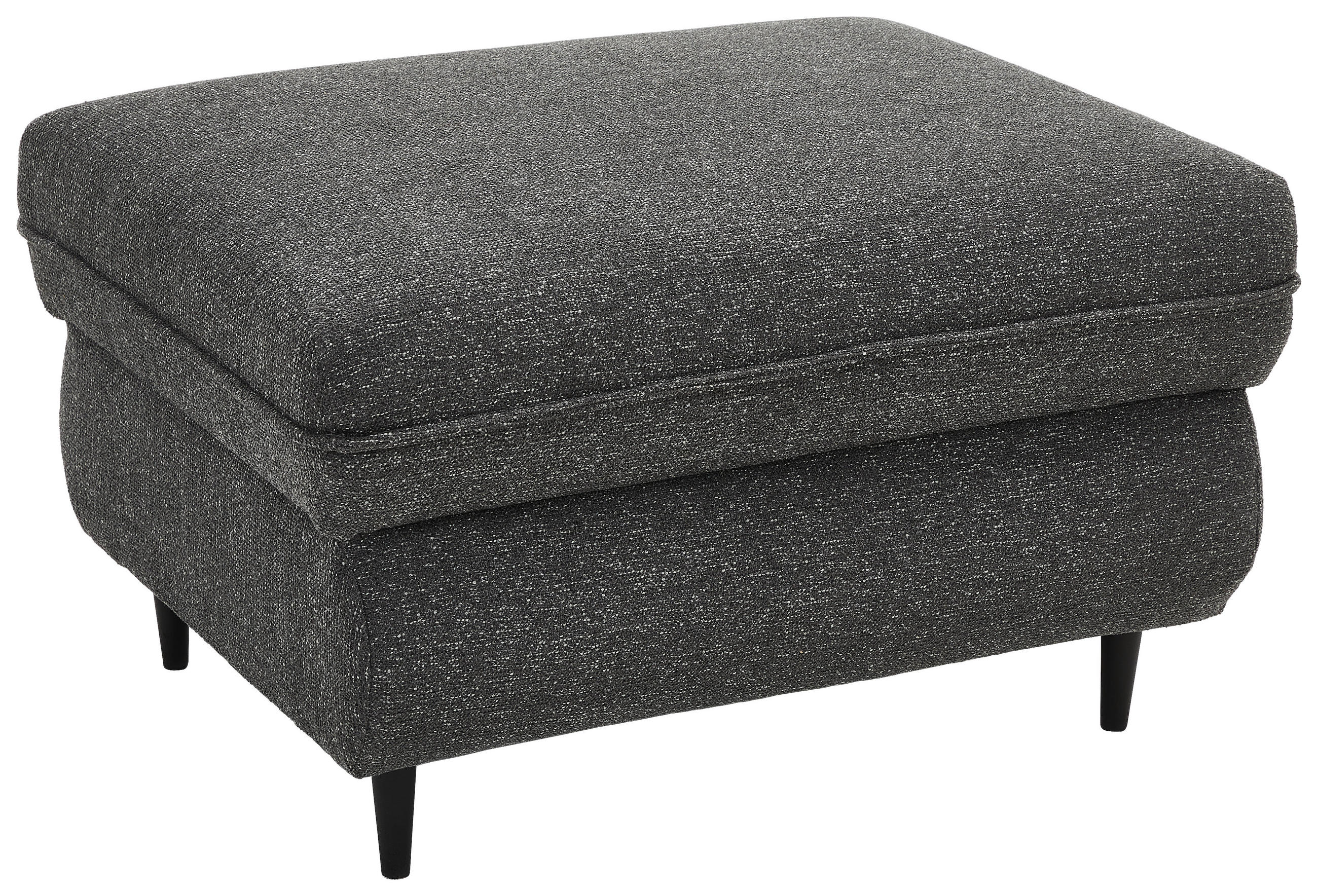 HOCKER Struktur Graphitfarben  - Schwarz/Graphitfarben, Design, Holz/Textil (80/45/60cm) - Stylife