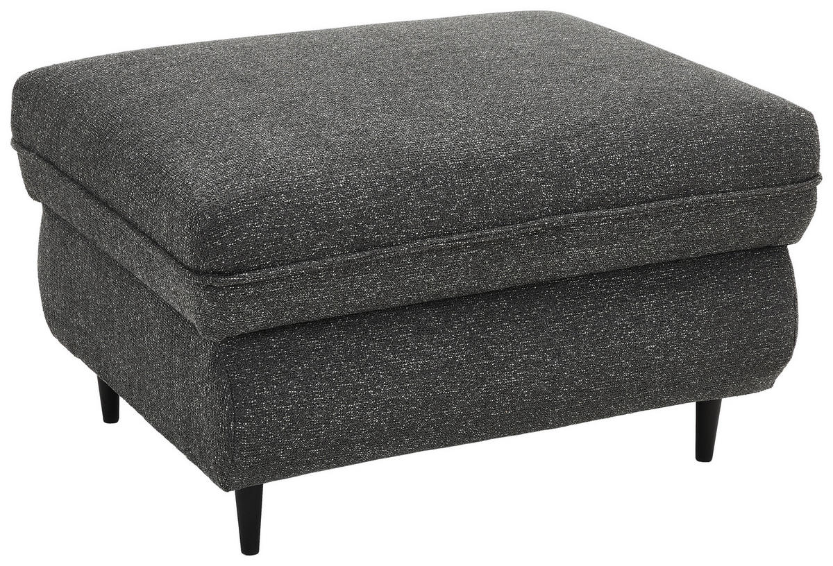 HOCKER Struktur Graphitfarben  - Schwarz/Graphitfarben, Design, Holz/Textil (80/45/60cm) - Stylife